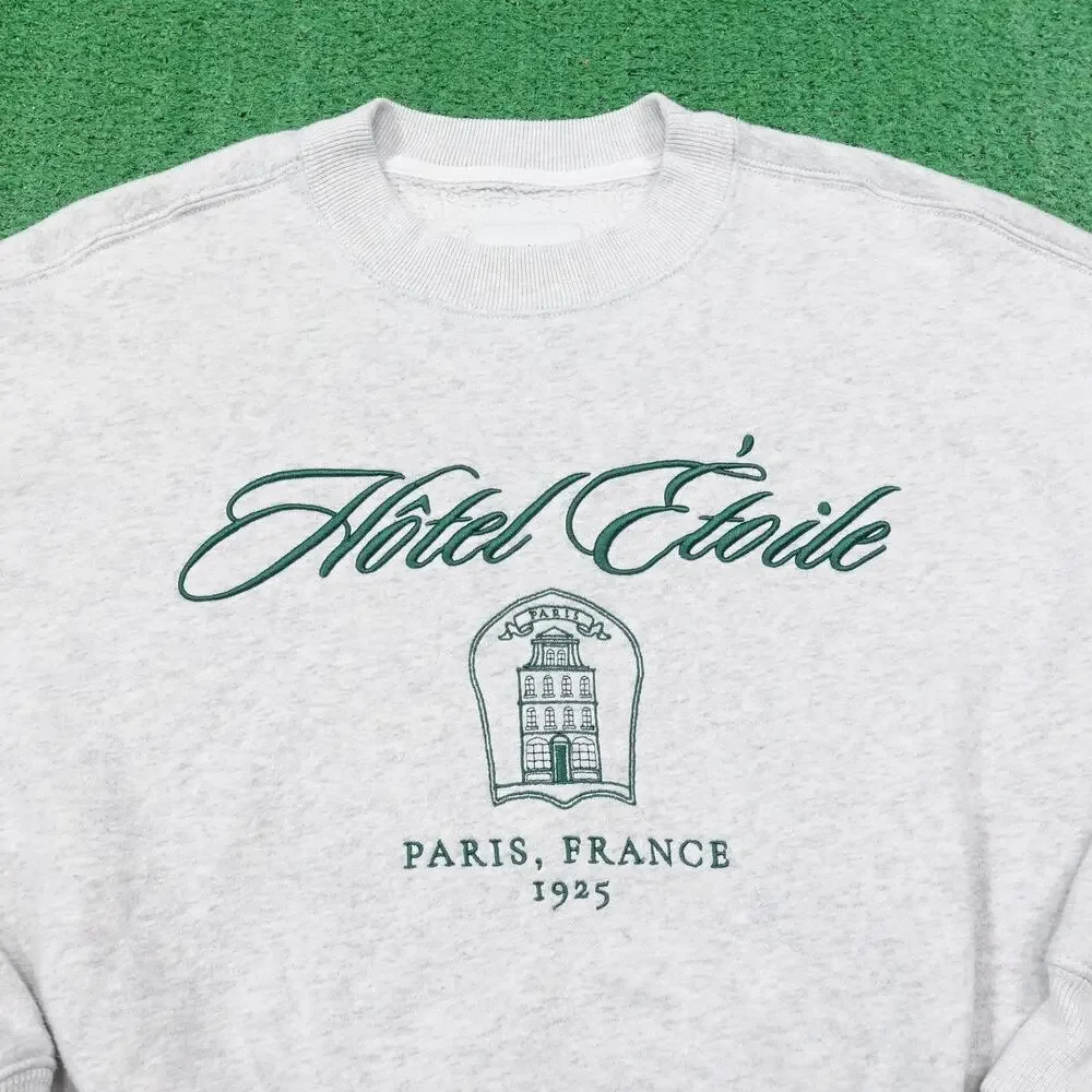 Abercrombie & Fitch Sweatshirt Womens XS Hotel Etoile Paris France 1925 Pullover